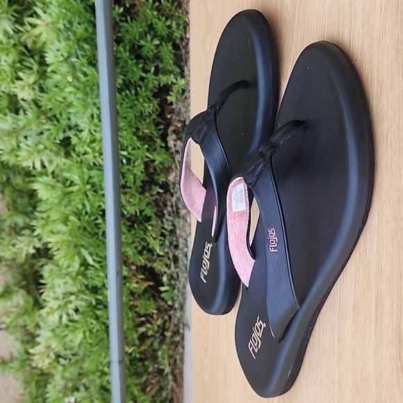 FloJos Josie Black/Pink Flip Flips Womens Size 11 - Picture 3 of 12